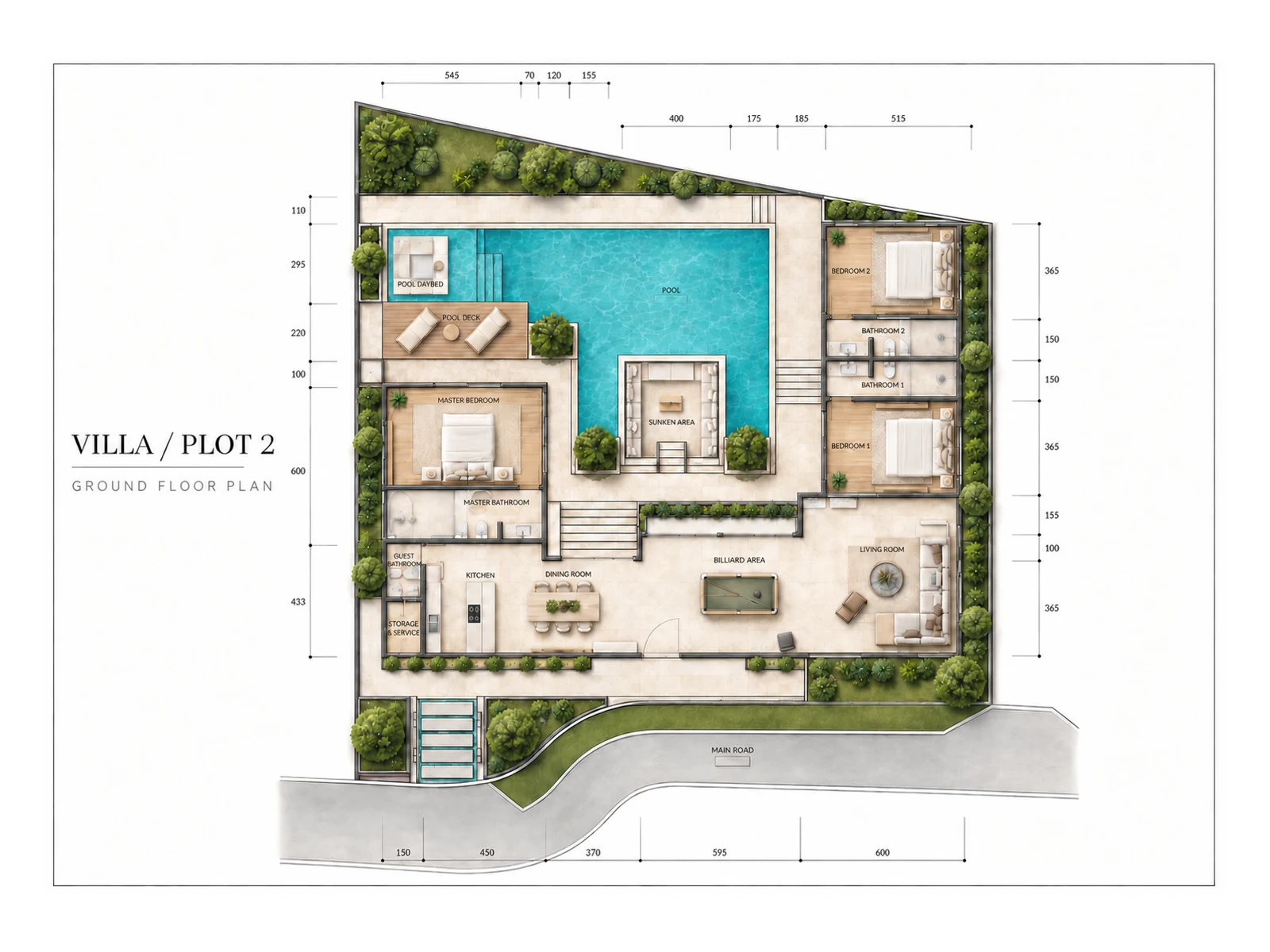 Rice Harmony, plot 2, ground floor plan