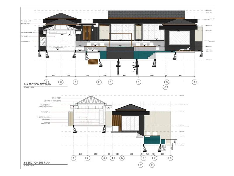 Rice Harmony, plot 3, sections A-A and B-B