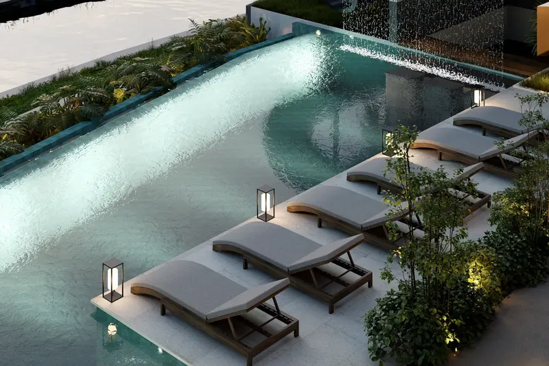 Rice Harmony Residences, pool at night, photo 5