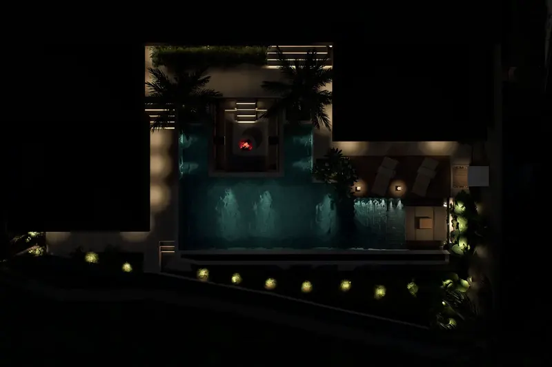 Rice Harmony Residences, pool at night, photo 8