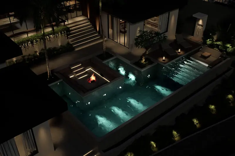 Rice Harmony Residences, pool at night, photo 10