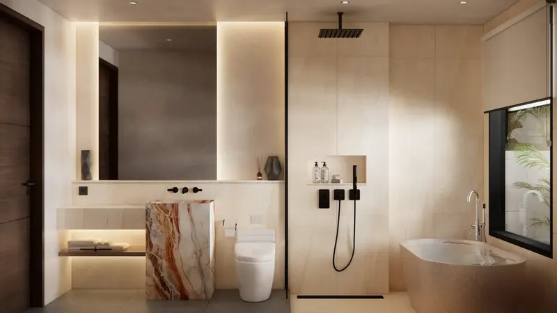Rice Harmony Unit 2, master bathroom, photo 39
