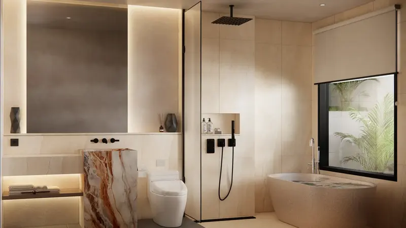 Rice Harmony Unit 2, master bathroom, photo 40