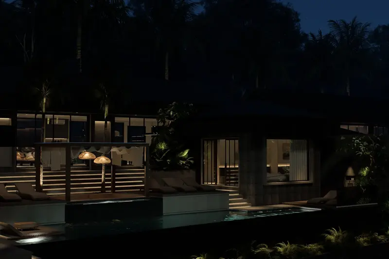 Rice Harmony Residences, exterior at night, photo 16