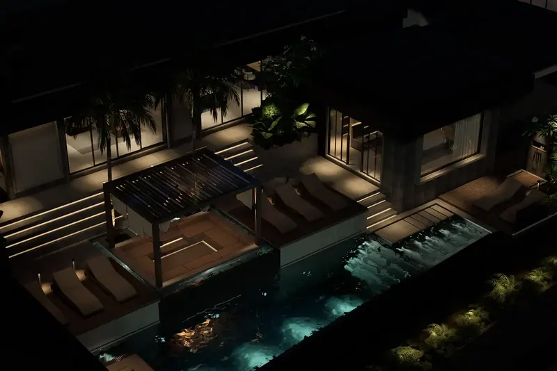 Rice Harmony Residences, pool at night, photo 18
