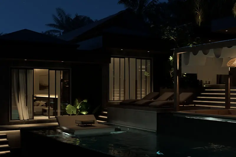 Rice Harmony Unit 3, piscine de nuit, photo 9