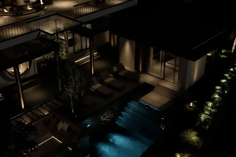 Rice Harmony Residences, pool at night, photo 24