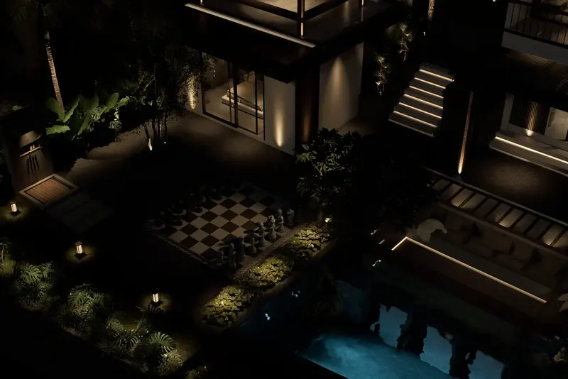 Rice Harmony Unit 4, piscine de nuit, photo 7