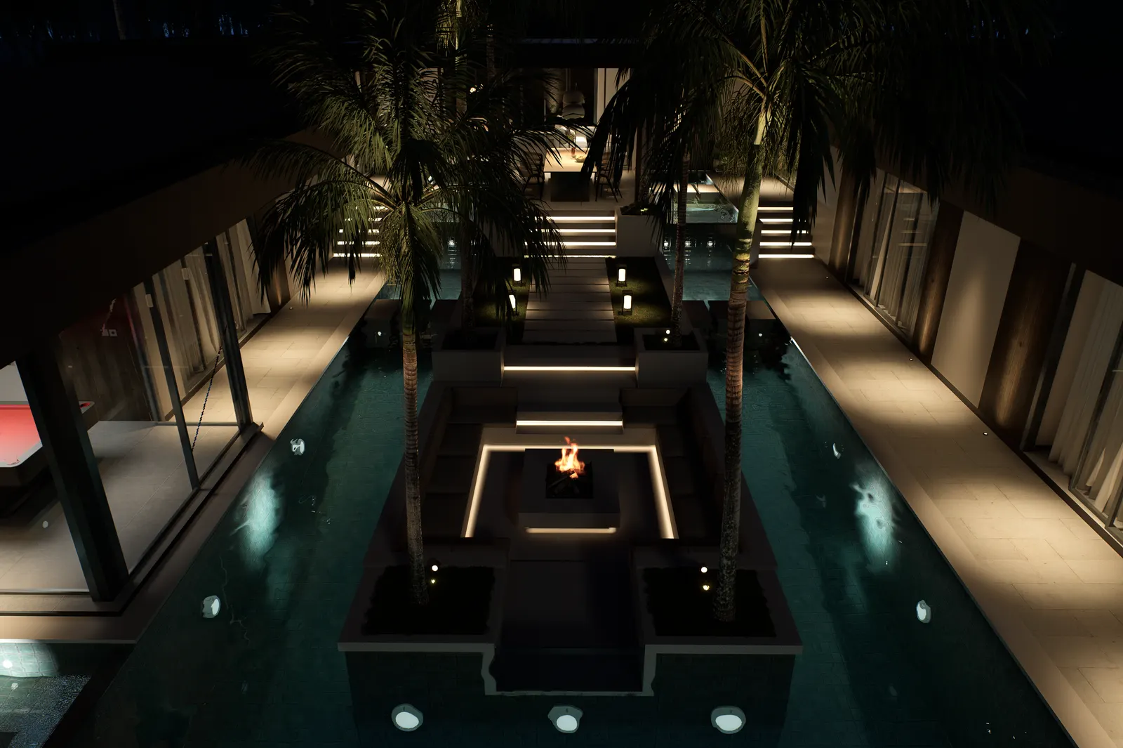 Rice Harmony, pool from above