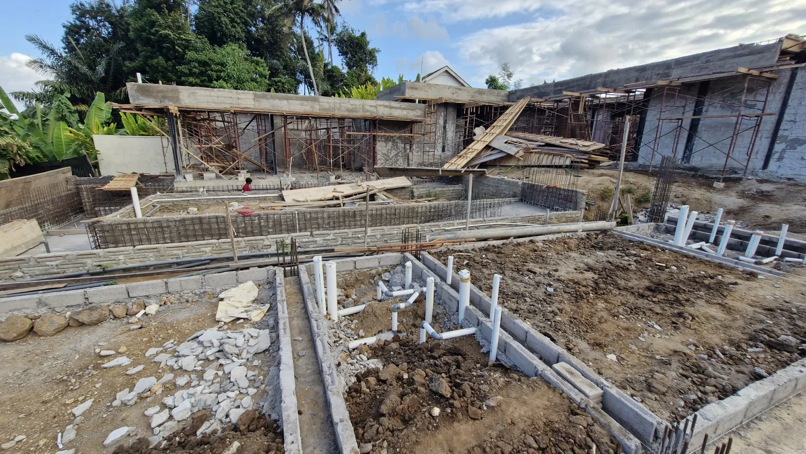 Rice Harmony, walls and plumbing rising